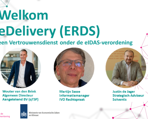 Justin de Jager presenteert Peppol Gestructureerde Gegevensuitwisseling op ECP symposium over e-delivery, vertrouwensdiensten en